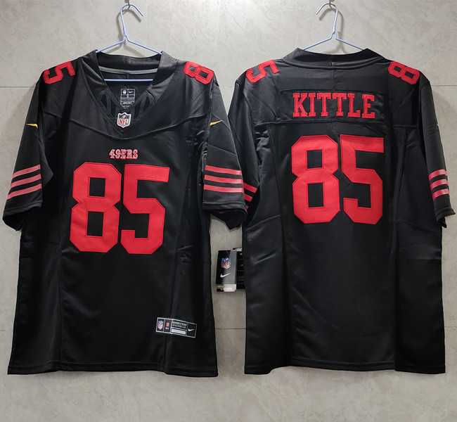 Men%27s San Francisco 49ers #85 George Kittle Black 2023 F.U.S.E. Vapor Untouchable Limited Stitched Football Jersey->seattle seahawks->NFL Jersey